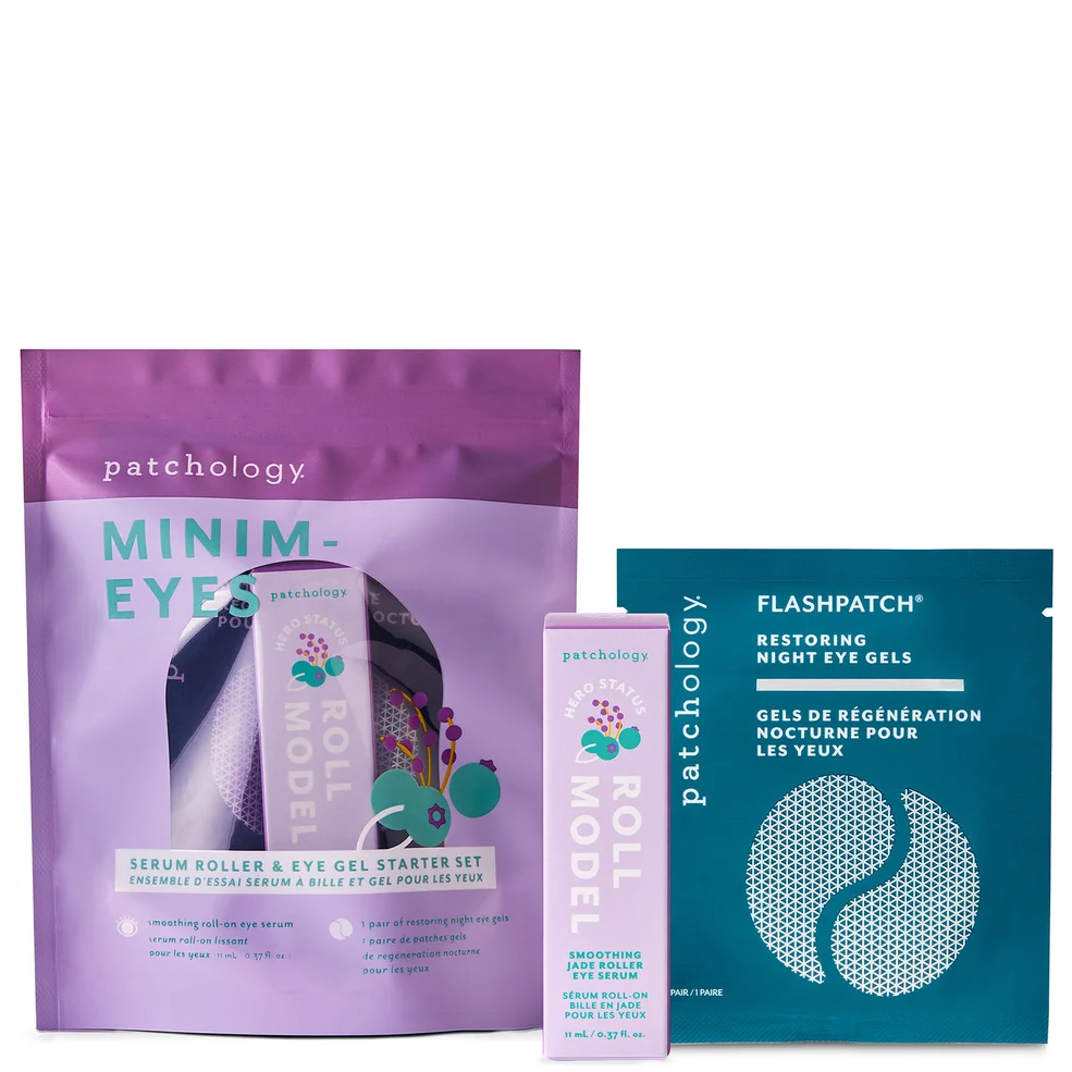 Patchology Minim-Eyes Smoothing Serum Roller and Eye Gels Starter Kit Image 1