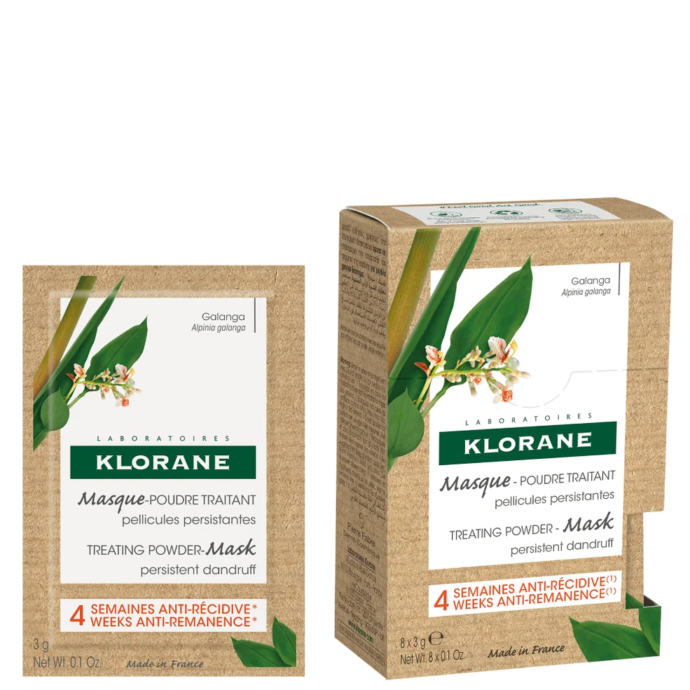 KLORANE Galangal Anti-Dandruff Mask-Powder Treatment 1 x 8 Sachets Image 1