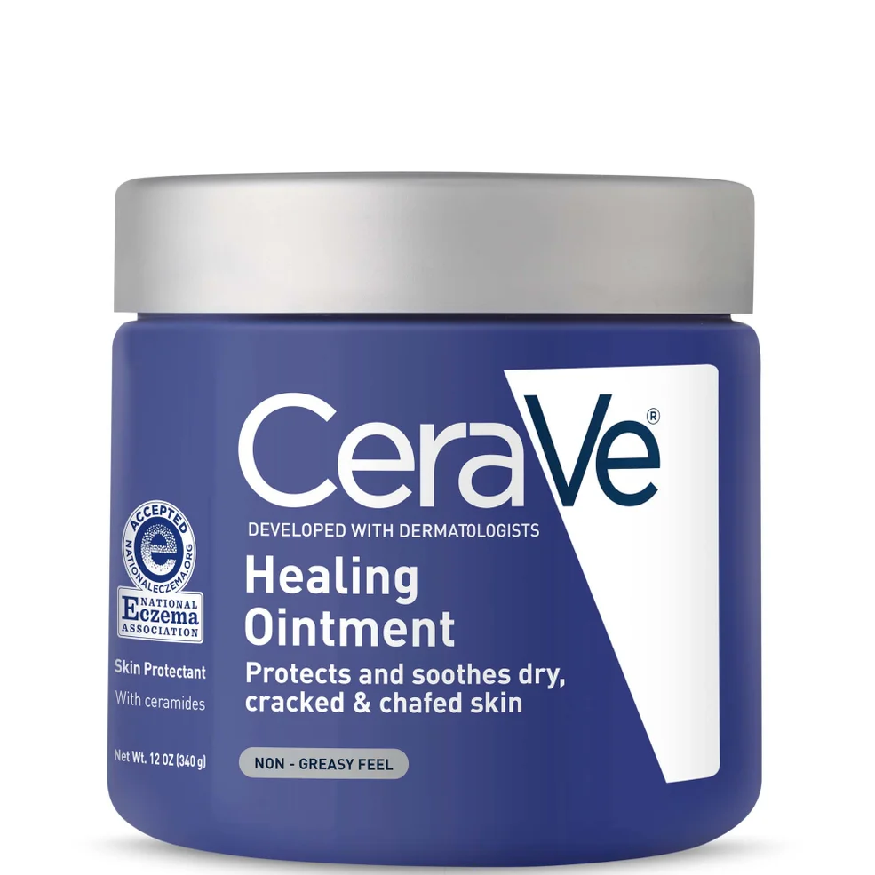 CeraVe Healing Ointment for Cracked Skin Repair Skin Protectant with Petrolatum Ceramides (12 fl. oz) Image 1