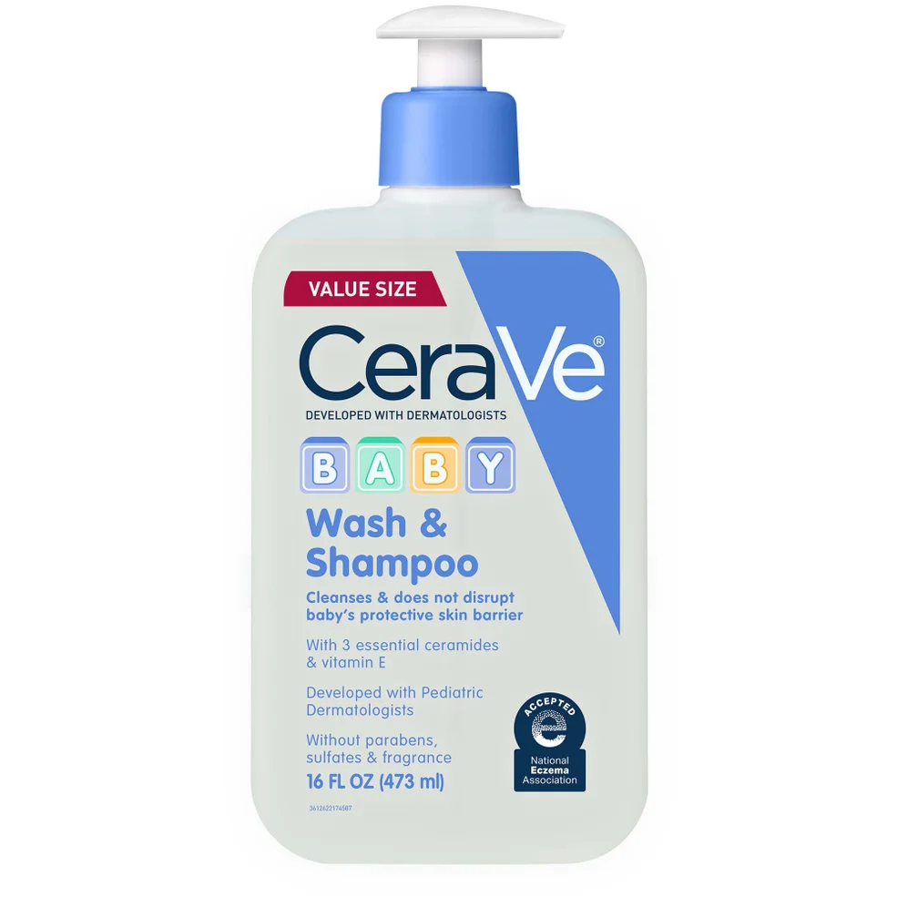 CeraVe Baby Wash and Shampoo (16 fl. oz) Image 1