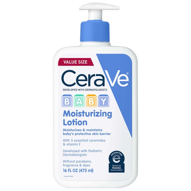 CeraVe Baby Moisturizing Lotion with Hyaluronic Acid and Ceramides (16 fl. oz)