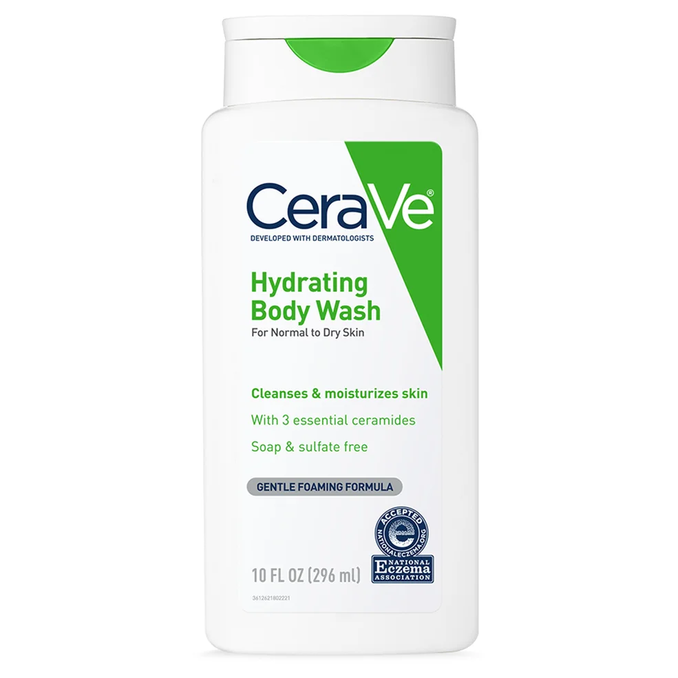 CeraVe Hydrating Body Wash with Hyaluronic Acid for Dry Skin (10 fl. oz.) Image 1