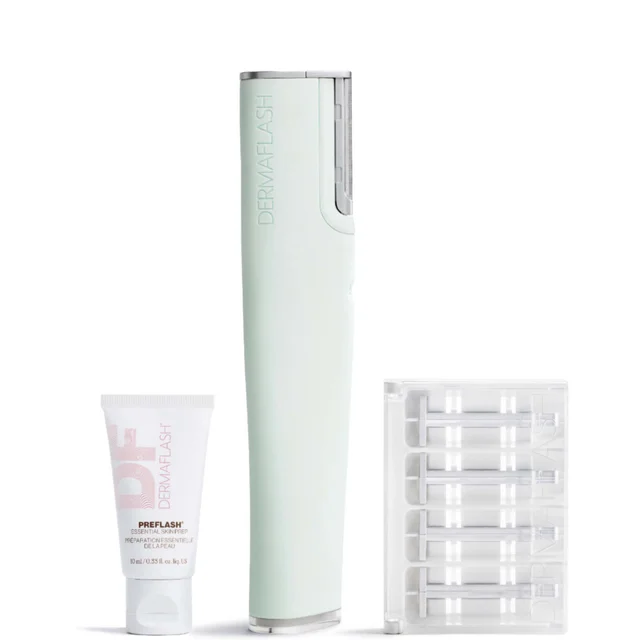 DERMAFLASH Luxe+ Advanced Sonic Dermaplaning and Peach Fuzz Removal - Sea Foam