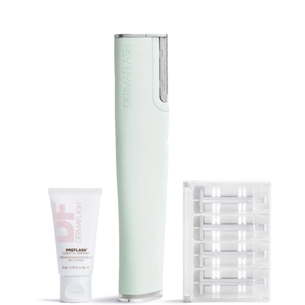 DERMAFLASH Luxe+ Advanced Sonic Dermaplaning and Peach Fuzz Removal - Sea Foam Image 1