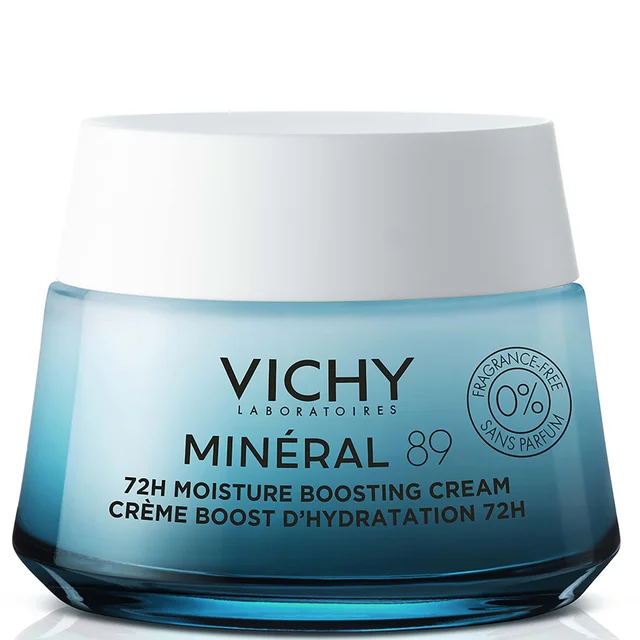 Vichy Mineral 89 Fragrance Free 72H Moisture Boosting Lightweight Cream with Hyaluronic Acid (1.69 fl. oz.)