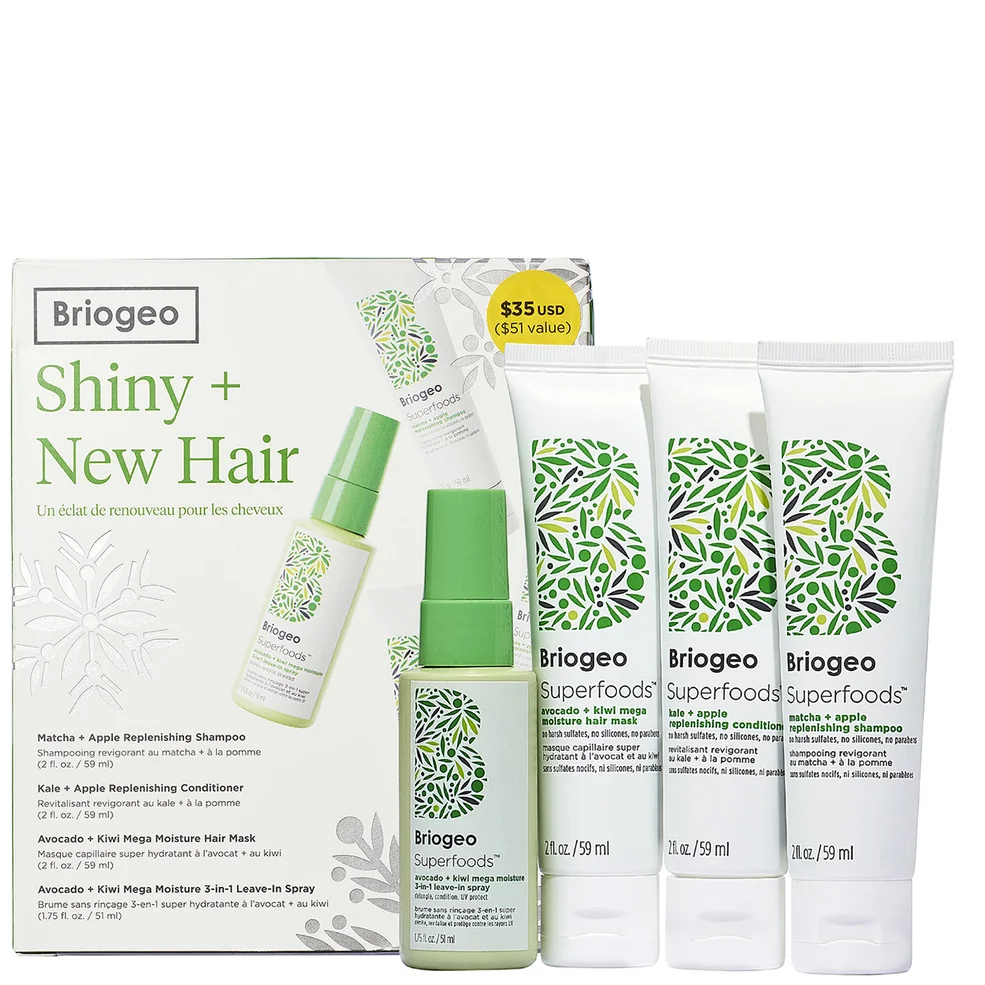 Briogeo Superfoods Moisturizing Travel Set for Softer, Smoother Hair (Worth $51.00) Image 1