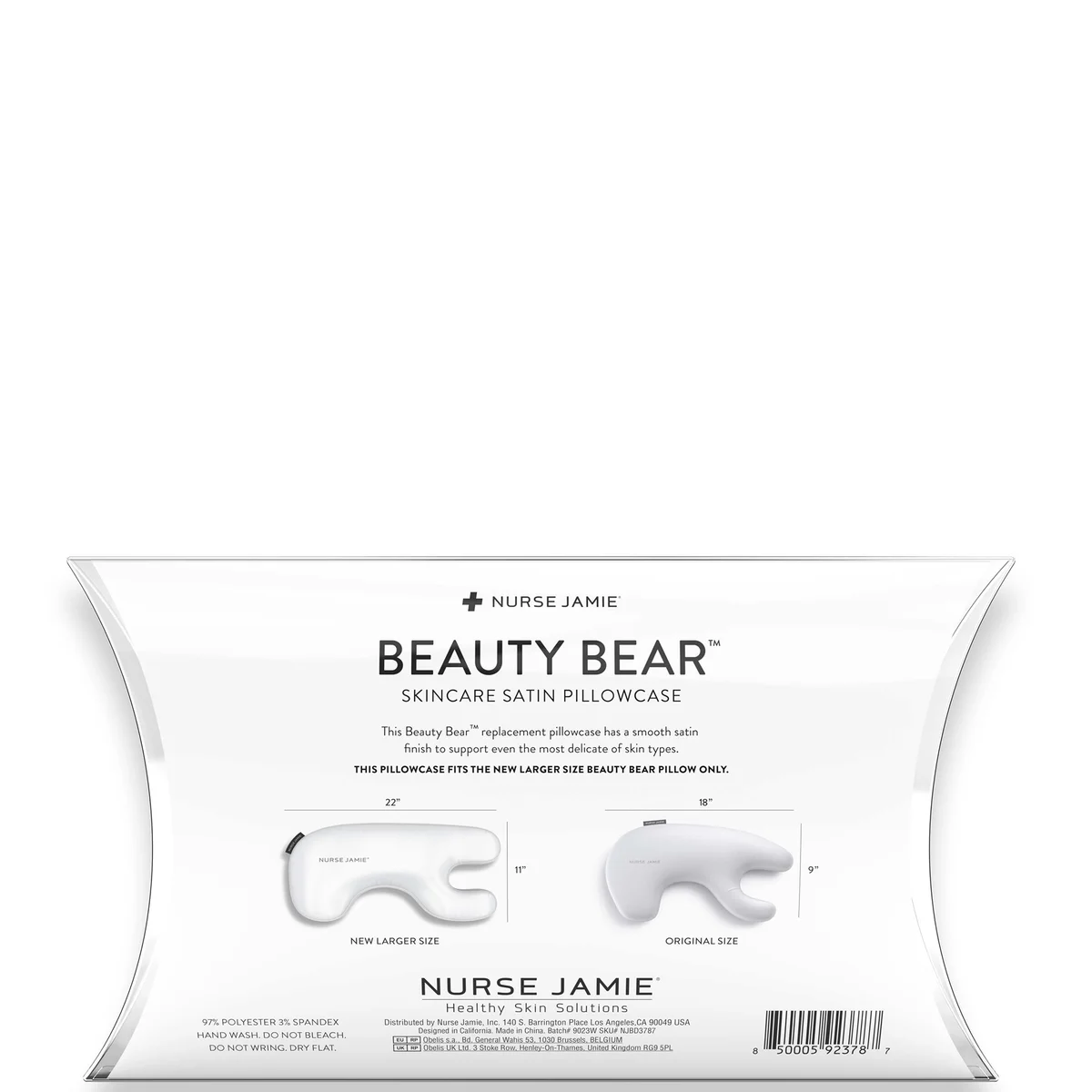 Nurse Jamie Beauty Bear Memory Foam Pillowcase (Various Shades)
