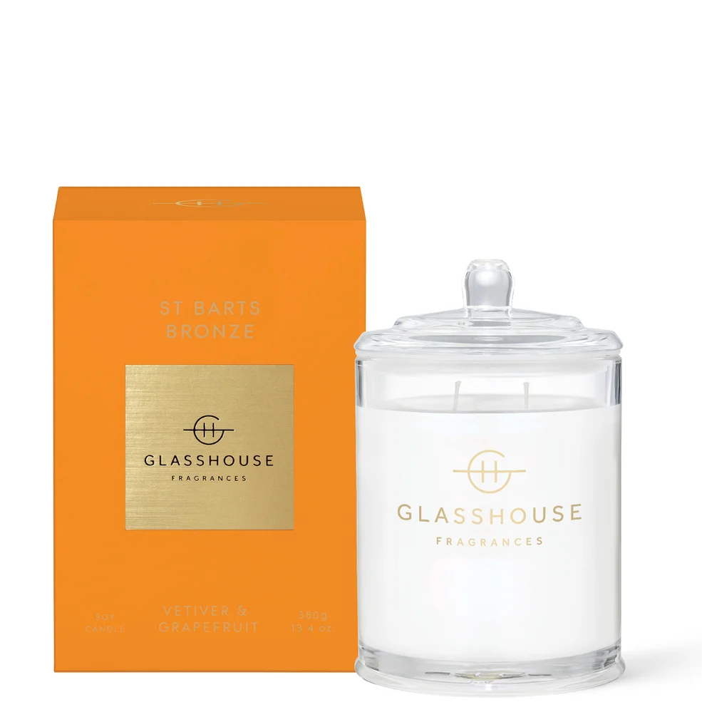 Glasshouse Fragrances St. Barts Bronze Triple Scented Candle 380g Image 1