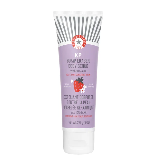 First Aid Beauty KP Bump Eraser Body Scrub with 10% AHA - Body Exfoliant for Keratosis Pilaris 226g