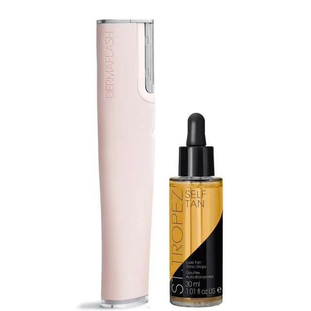 DERMAFLASH x St. Tropez Dermaplaning and Self Tanning Duo ($241 Value)