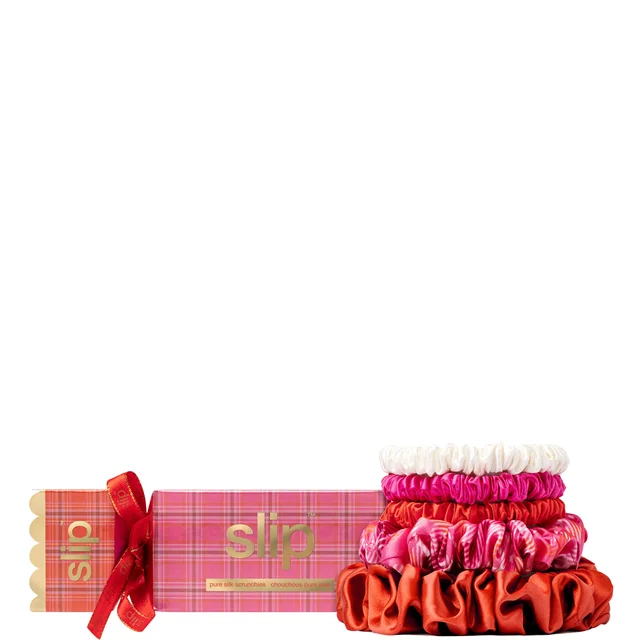 Slip Pure Silk Assorted Scrunchie Cracker - Scarlet ($44 Value)