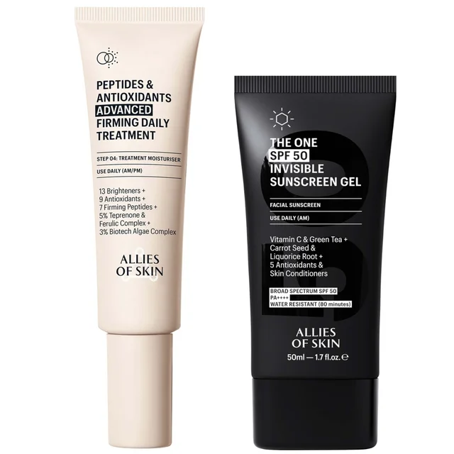 Allies of Skin Clinical Firming Peptide Moisturizer & Invisible SPF Duo (Worth $170)