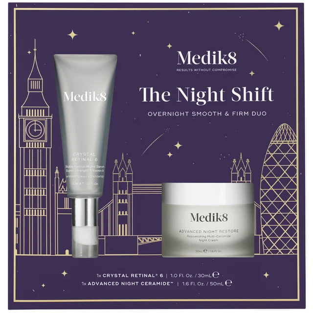 Medik8 The Night Shift Overnight Smooth & Firm Duo 80ml ($158 Value)
