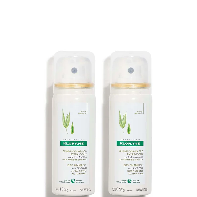 Klorane Dry Shampoo with Oat Milk Travel Duo