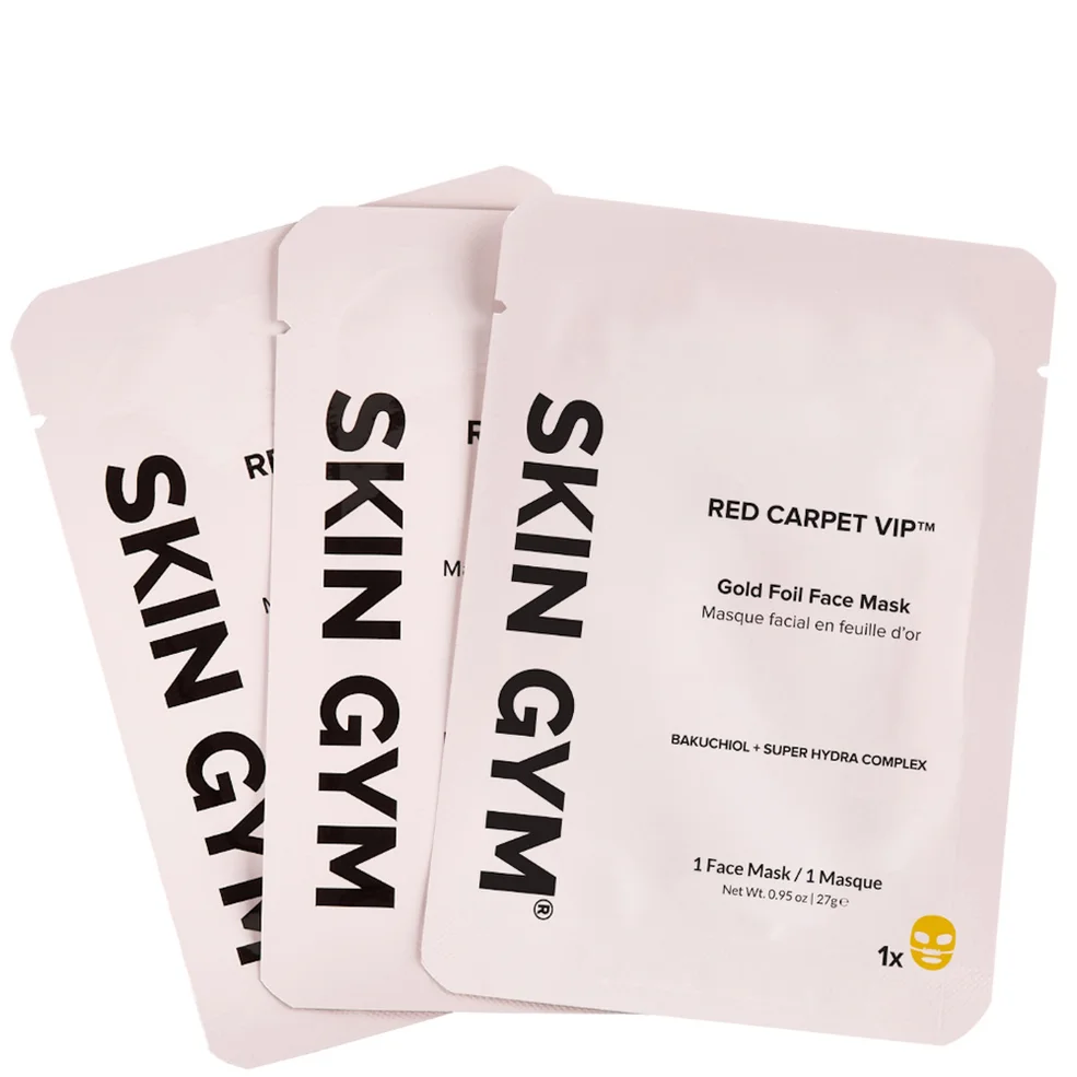 Skin Gym Gold Foil Face Mask (3 Pack) Image 1
