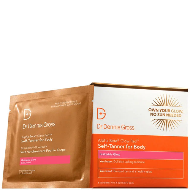 Dr Dennis Gross Skincare Alpha Beta Glow Pad Self-Tanner for Body (8 Pack)