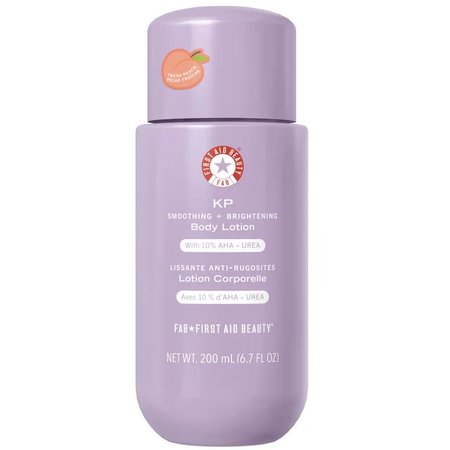 First Aid Beauty KP Smoothing + Brightening Body Lotion with 10% AHA + Urea- Peach