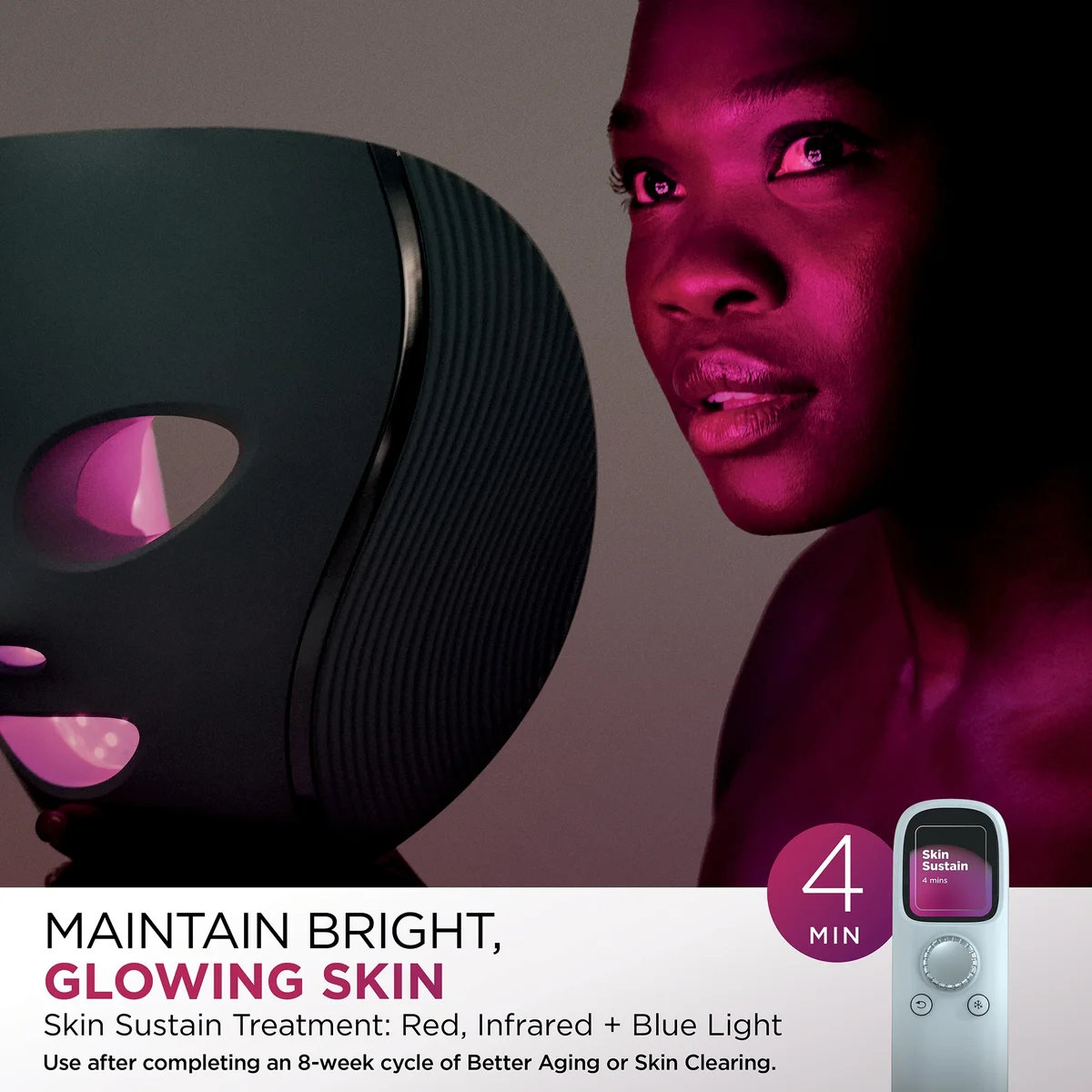 Shark Beauty CryoGlow Under- Eye Cooling + LED Anti-Aging & Skin Clearing Face Mask