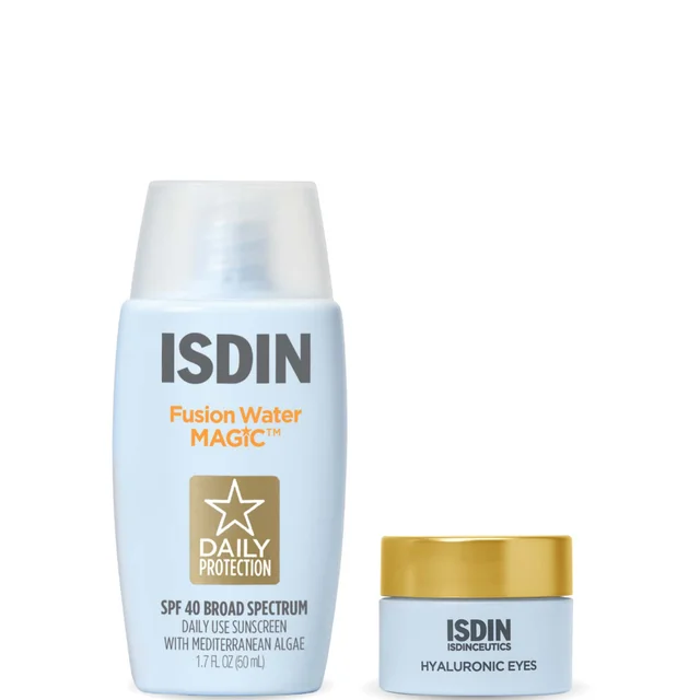 ISDIN Fusion Water Magic SPF40 50ml & ISDIN ISDINCEUTICS Hyaluronic Eyes Duo ($99 Value)