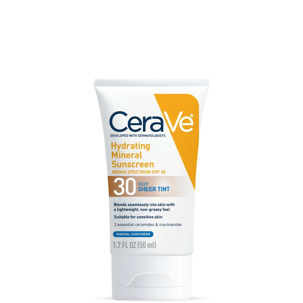 CeraVe Hydrating Mineral Tinted Sunscreen SPF 30 (Various Shades) Image 1