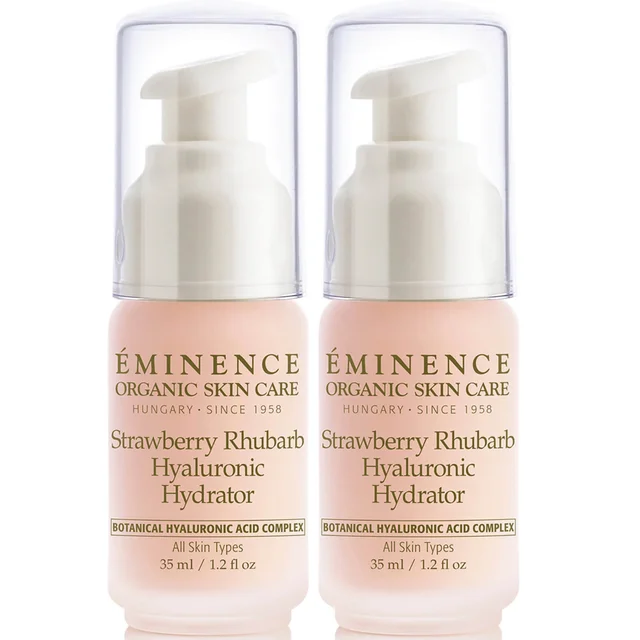 Eminence Organic Skin Care Strawberry Rhubarb Hyaluronic Hydrator Duo (Worth $130)