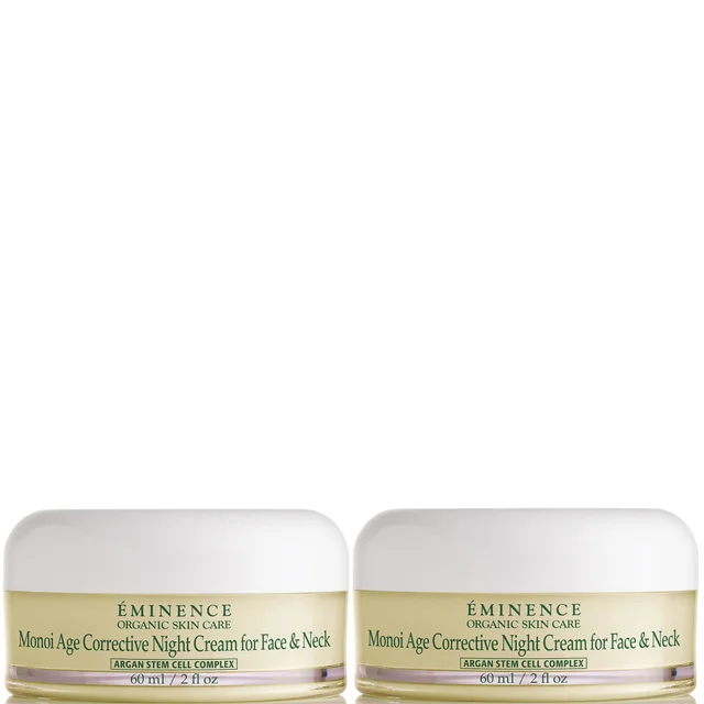 Eminence Organic Skin Care Monoi Age Corrective Night Cream Duo (Worth $154)