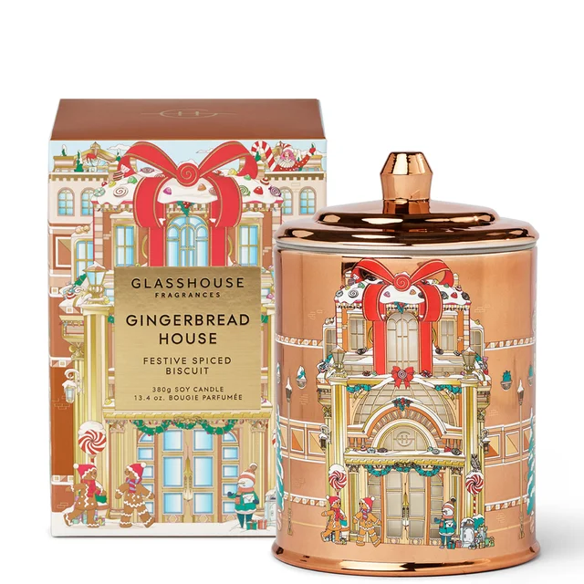 Glasshouse Fragrances Gingerbread House Candle 13.4oz