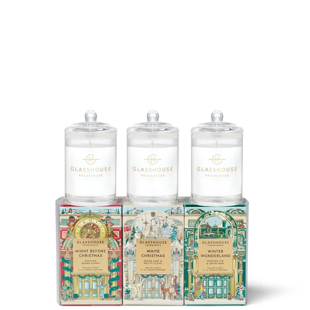 Glasshouse Fragrances Christmas Candle Trio