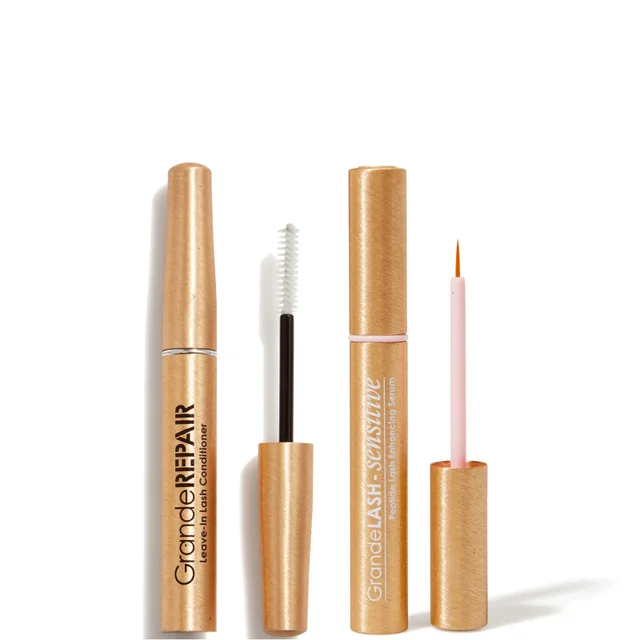 GRANDE Cosmetics GrandeLASH-Sensitive Peptide Lash Serum + GrandeREPAIR Leave-In Lash Conditioner Duo