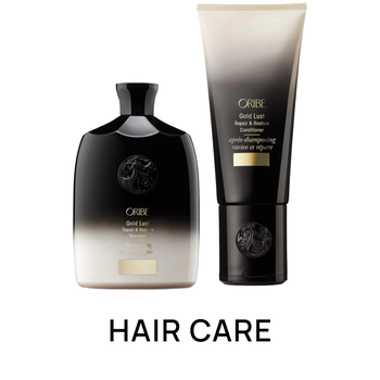 A collection of professional hair treatment bottles and tubes representing the Hair Care category.